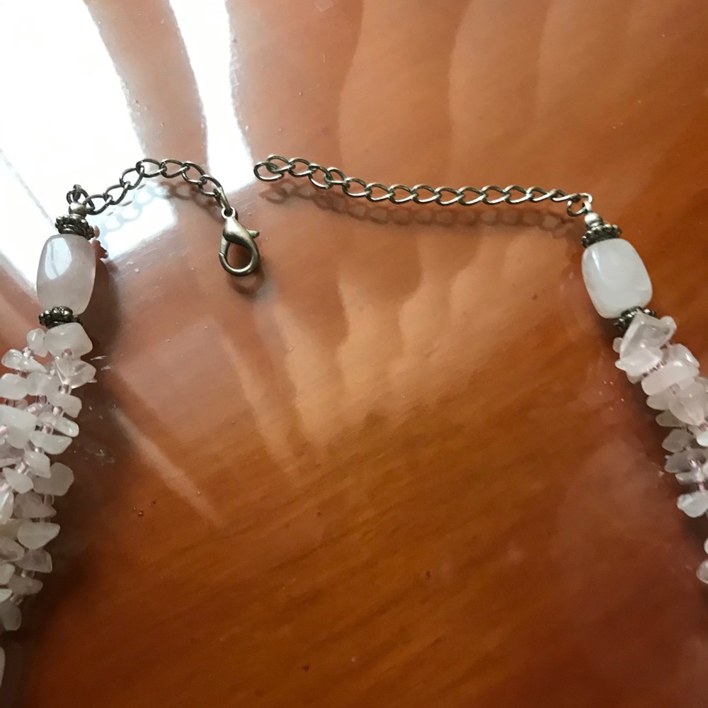 Genuine Rose Quartz Necklace and Bracelet set - Picture 9 of 9
